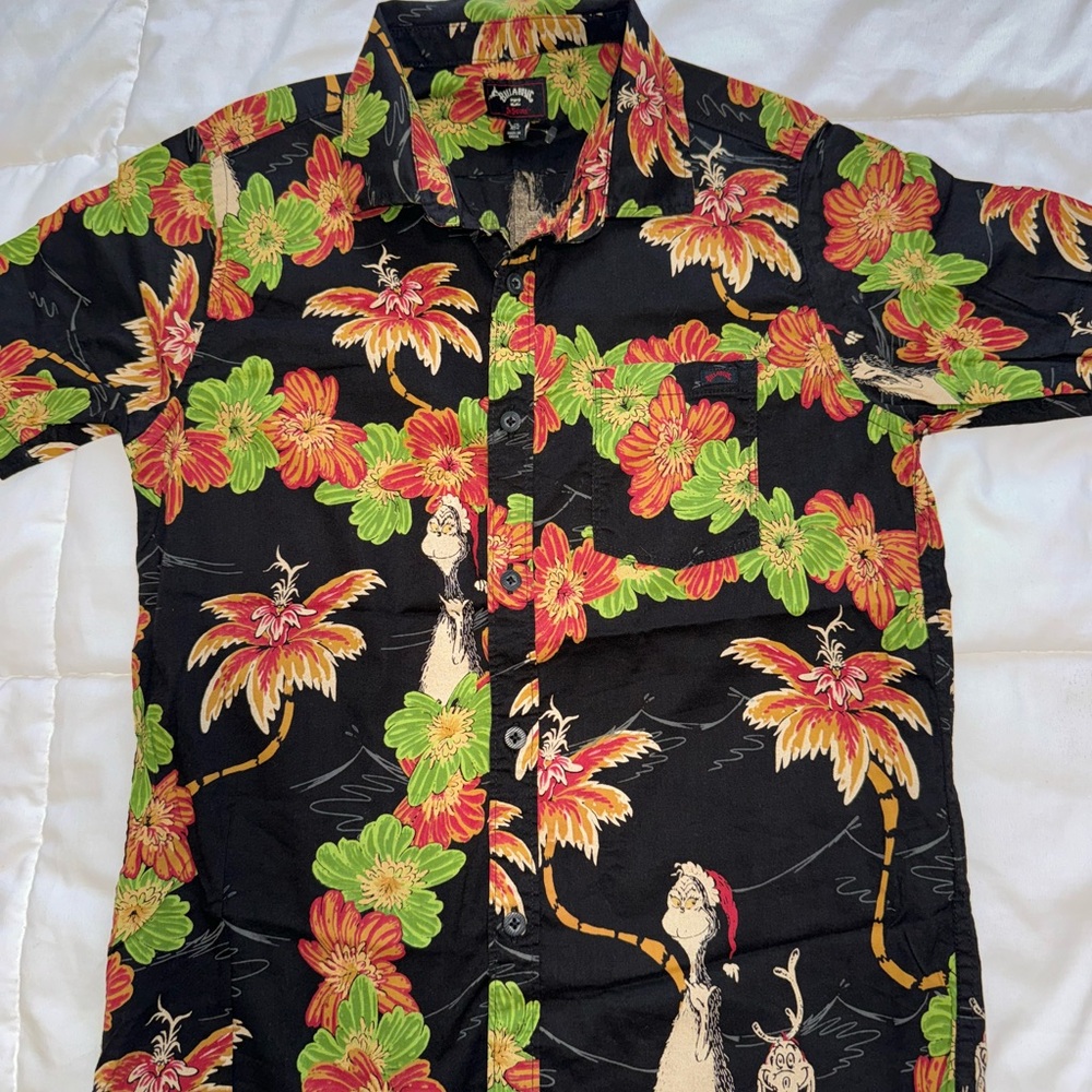 Tropical Floral kids Grinch Christmas Shirt
